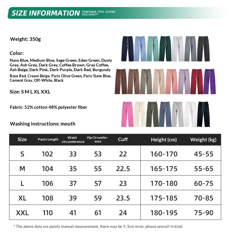 boy 2025 Autumn Winter New 350g Thick Straight Fleece Lined Solid Color Men's Loose Fit Sports Casual Long Pants Men_voghion.com