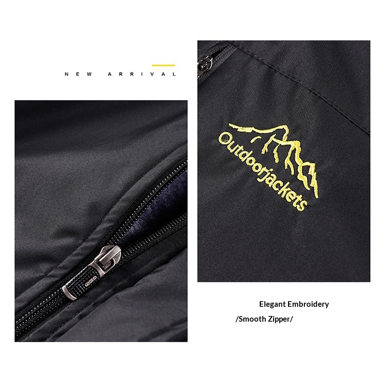 Veste softshell chaude et épaisse doublée polaire pour homme, taille L, idéale pour l'hiver et l'alpinisme._voghion.com