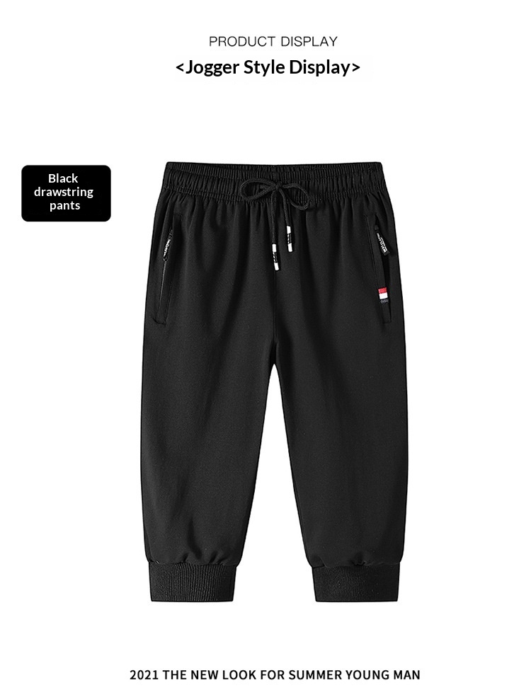 Pantaloni Capri da uomo in cotone larghi, estivi, taglie forti, casual, da corsa, fitness, sportivi_voghion.com