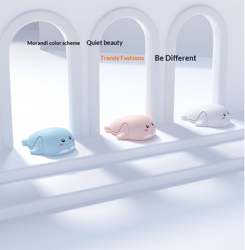 Digitex Digitex Creative Gift Dolphin Wireless Mouse Silent Cute USB Rechargeable Battery Computer Accessories_voghion.com