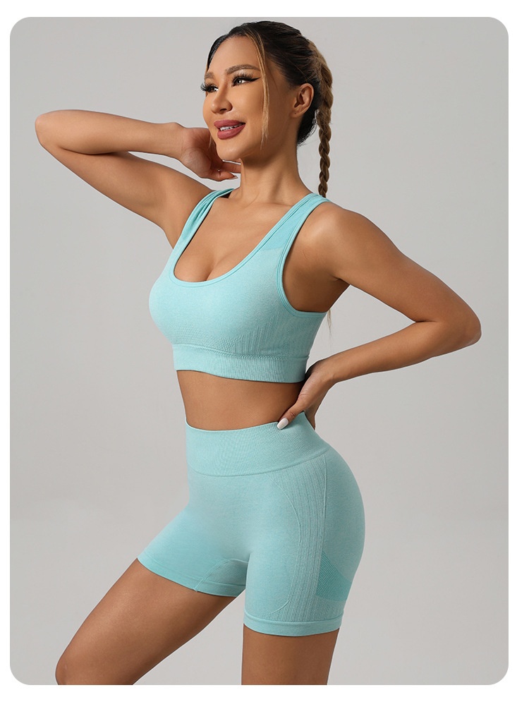 ChicShe Strickoutfit-Set im europäischen und amerikanischen Stil, Großhandel, Sportweste, Unterwäsche, High Waist, lange Hose, Pfirsichfarben, Fitness_voghion.com