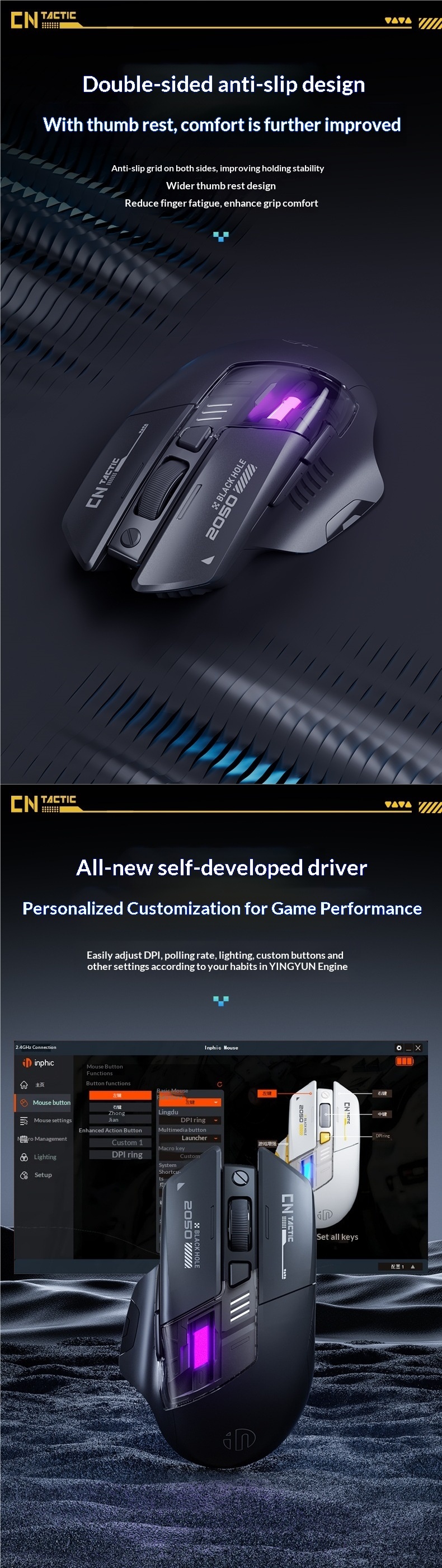 Digitex Digitex A9 Discovery Edition Wireless Mouse Bluetooth Dual Mode Charging Silent Office Gaming E-Sports Computer Notebook_voghion.com