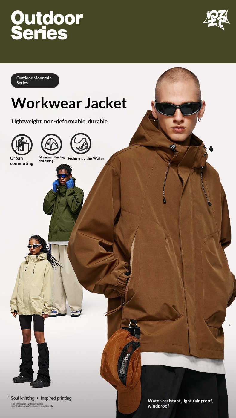 boy Boy Jie Zhan Clothing|Mountain Style 3D Zipper Bag Windproof Hooded Jacket 2025 Men's Spring And Autumn Outdoor Coat_voghion.com