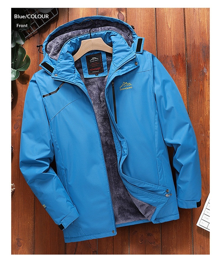 Veste softshell chaude et épaisse doublée polaire pour homme, taille L, idéale pour l'hiver et l'alpinisme._voghion.com