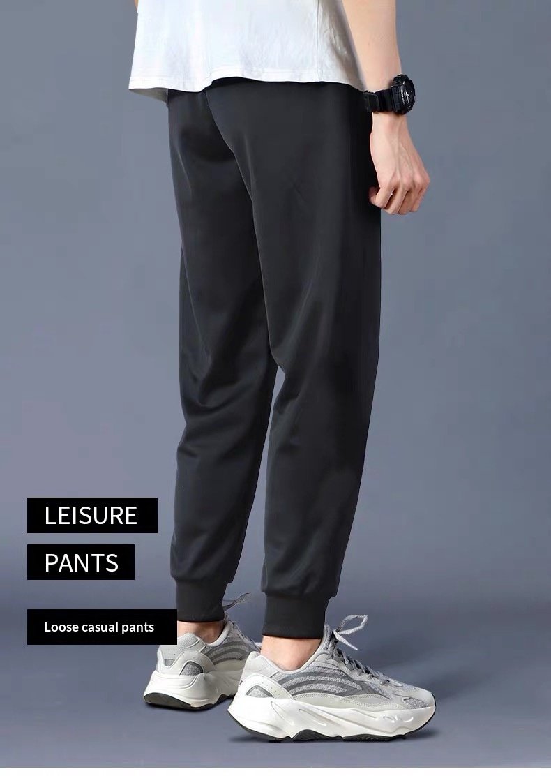 Pantaloni da jogging da uomo lunghi, larghi, a tinta unita, a nove punti, casual, autunnali, taglie grandi, estivi, sportivi, ad asciugatura rapida_voghion.com