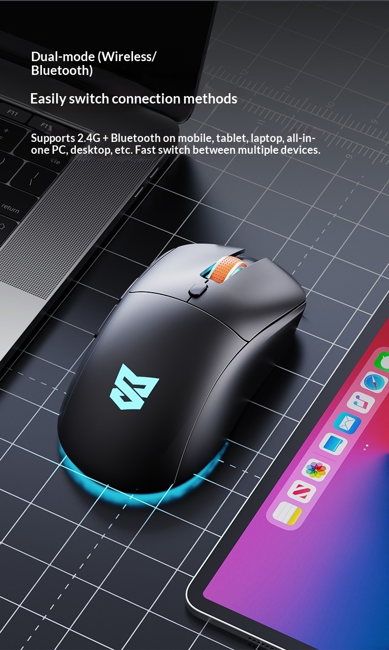 Digitex Digitex Sensoni Wireless Gaming Wired Bluetooth Dual Mode Lightweight E-Sports Office Computer Laptop Mouse_voghion.com