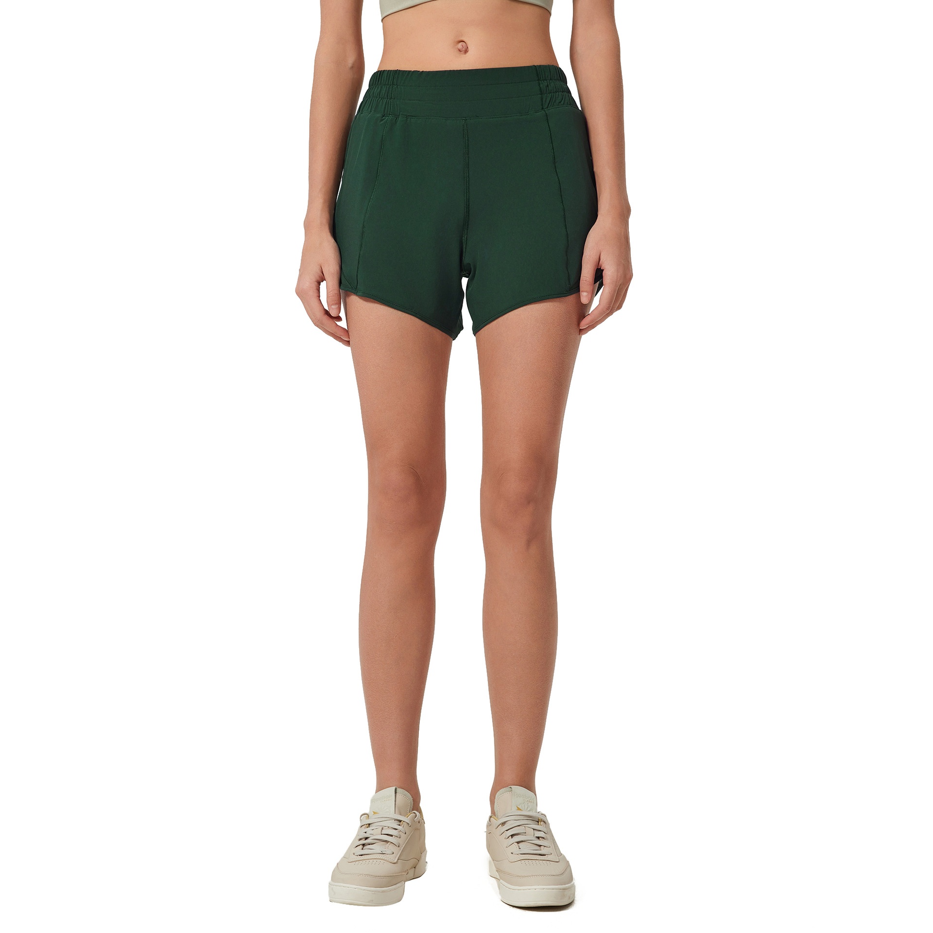Summer Cool Quick-Dry High-Waist Sports Shorts For Women With Triangle Inner Lining, Lightweight Breathable Yoga Pants_voghion.com