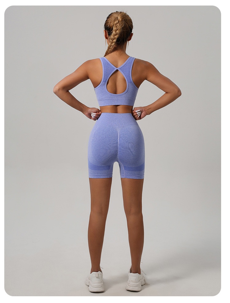 ChicShe Strickoutfit-Set im europäischen und amerikanischen Stil, Großhandel, Sportweste, Unterwäsche, High Waist, lange Hose, Pfirsichfarben, Fitness_voghion.com