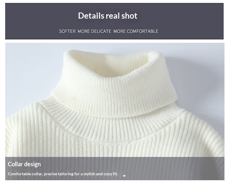 boy Boy Boy Boy Fleece-Lined Thickened Sweater Men, Autumn And Winter New Warm High-Neck Knitwear For Teenagers, Base Layer Student Knit_voghion.com