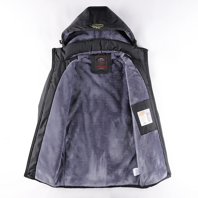 Veste softshell chaude et épaisse doublée polaire pour homme, taille L, idéale pour l'hiver et l'alpinisme._voghion.com