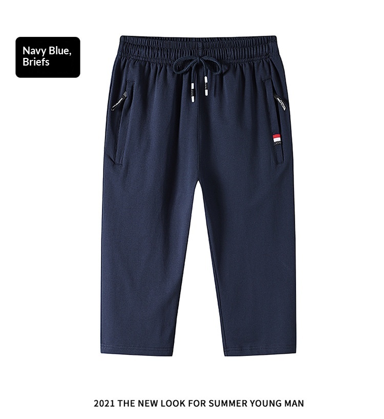 Pantaloni Capri da uomo in cotone larghi, estivi, taglie forti, casual, da corsa, fitness, sportivi_voghion.com