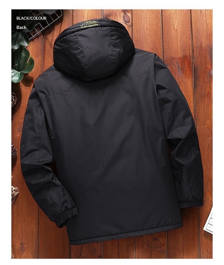 Veste softshell chaude et épaisse doublée polaire pour homme, taille L, idéale pour l'hiver et l'alpinisme._voghion.com
