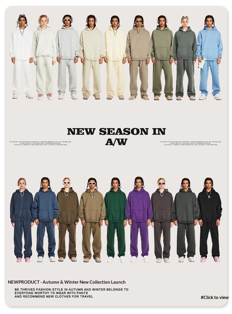 boy BE Men's Clothing | 2025 Autumn Winter Youth Solid Color Loose Sweatpants Fleece Lined Thickened Straight Pants Casual_voghion.com