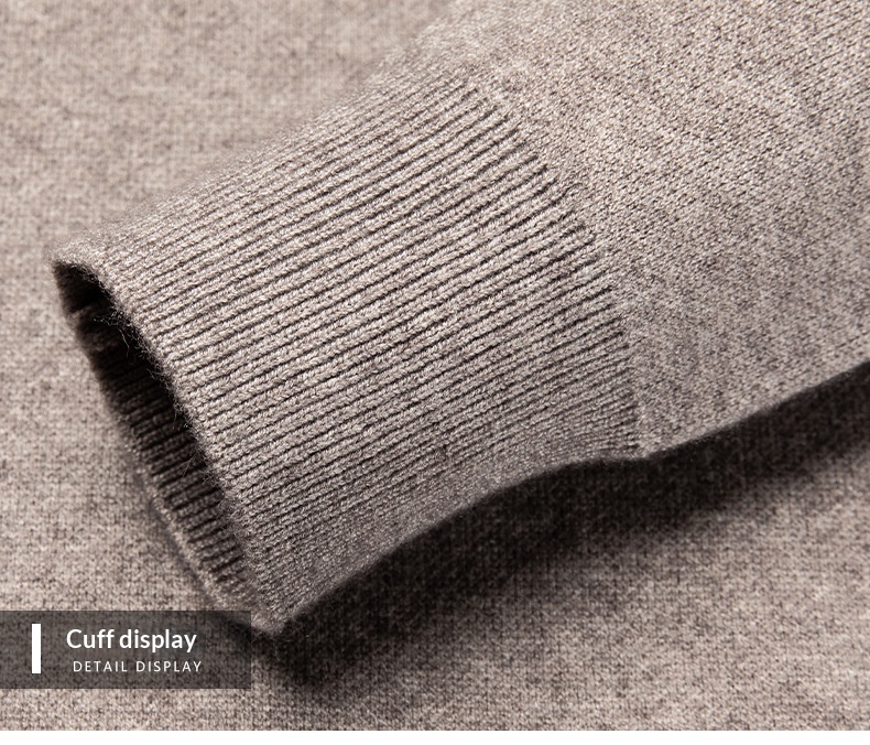 boy Boy Boy Boy 2025 Autumn Winter New Men's Wool Fashion Casual Zipper Half Turtleneck Solid Color Thickened Pullover Sweater For Men_voghion.com