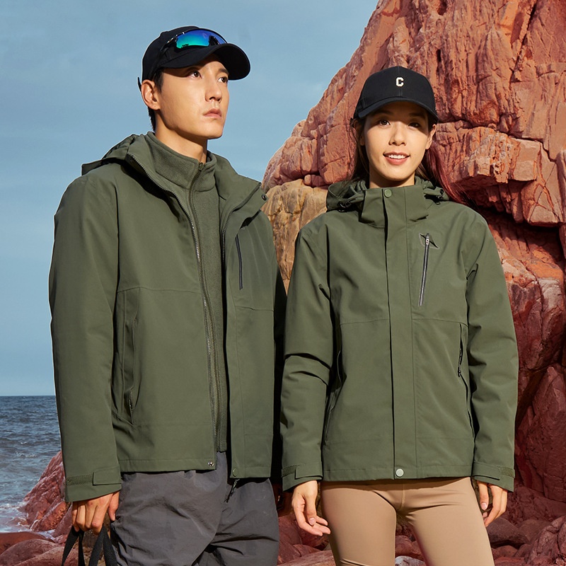 boy Boy 32614 Outdoor Men And Women Detachable Autumn Winter Couple Travel Hiking Jacket 3-in-1 Waterproof_voghion.com