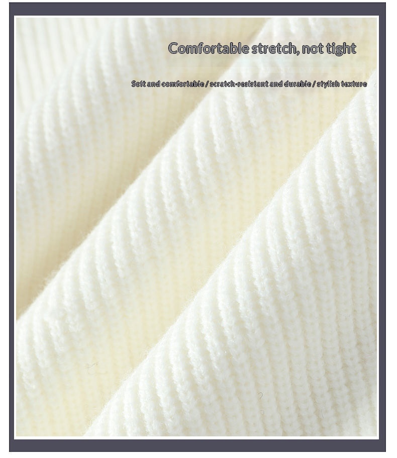 boy Boy Boy Boy Fleece-Lined Thickened Sweater Men, Autumn And Winter New Warm High-Neck Knitwear For Teenagers, Base Layer Student Knit_voghion.com