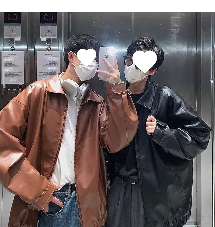 Giacca da aviatore in pelle PU da uomo, alla moda di strada europea e americana, alla moda, alla moda, alla moda_voghion.com