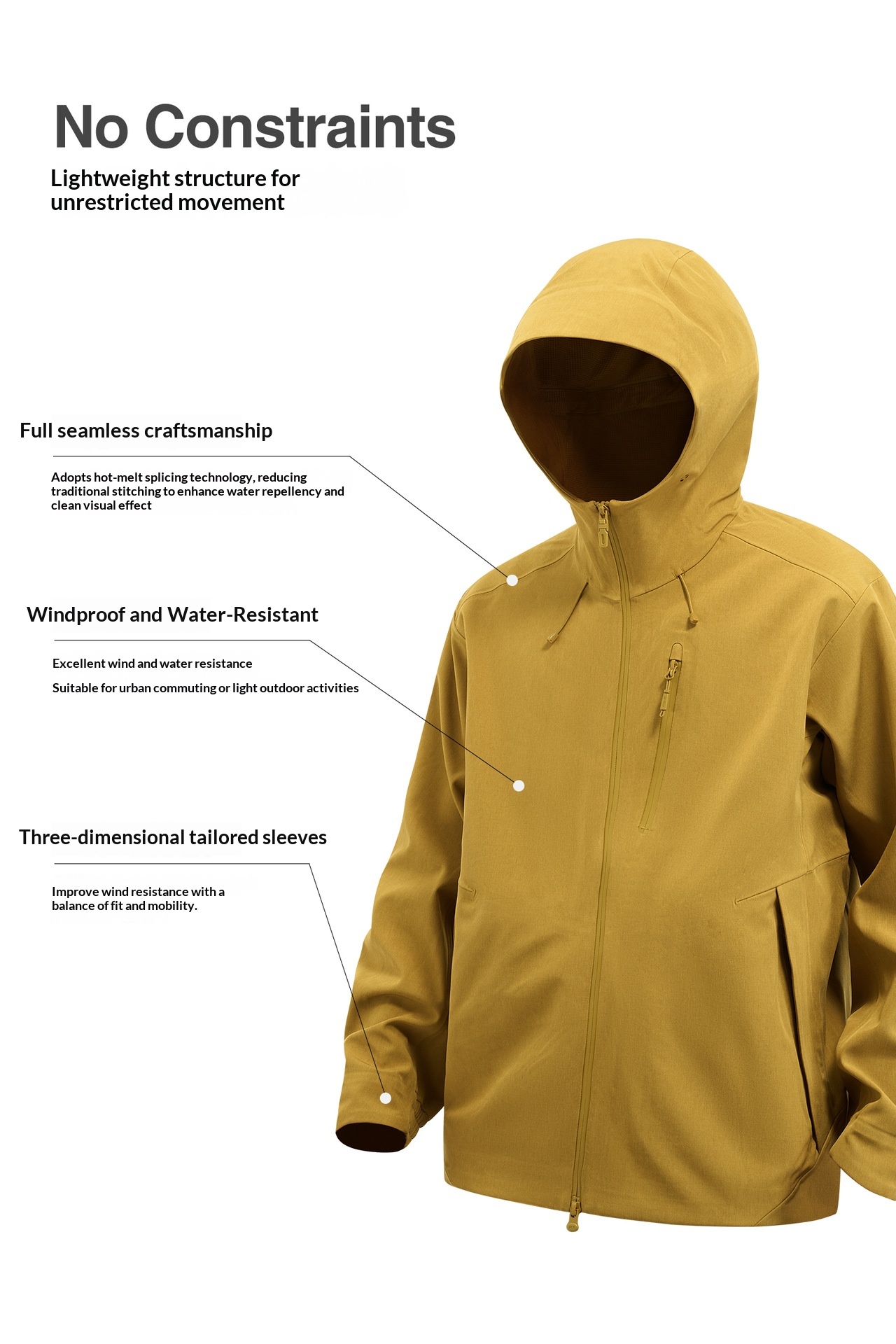 boy Boy Jie Zhan Men's Clothing|Soft Shell Crab Seamless Charge 25 Winter New Product Urban Outdoor Windproof Waterproof Jacket_voghion.com