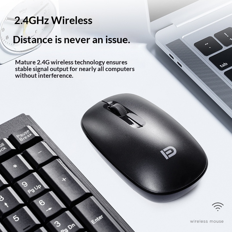 Digitex Digitex Digitex Fude E311 Desktop Computer Laptop Power-saving Portable Office 2.4 Black And White Wireless Mouse_voghion.com