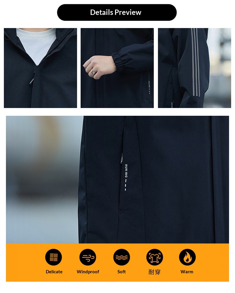 Giacca da ragazzo Primavera Autunno 2024 Nuovo stile Trendy Brand Giacca a vento da uomo alla moda casual con cappuccio Abbigliamento da lavoro_voghion.com