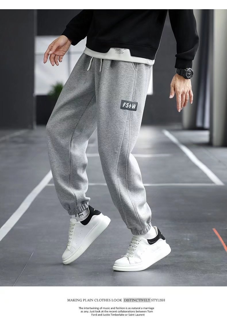 Pantalon de survêtement long et chaud pour homme, idéal pour l'automne et l'hiver. Taille L._voghion.com