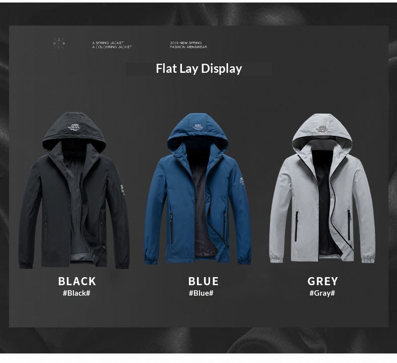 ragazzo Ragazzo E-commerce transfrontaliero Giacca a vento sottile con cappuccio Abbigliamento da uomo Sport all'aria aperta Giacca casual Uomo Primavera Autunno_voghion.com