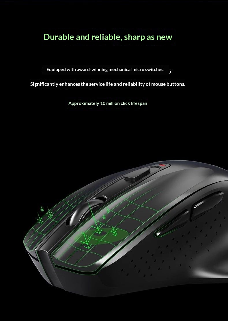 Digitex Digitex Wireless Bluetooth Silent Rechargeable Internet Cafe Gaming Office Desktop Laptop Universal Mouse For Men_voghion.com