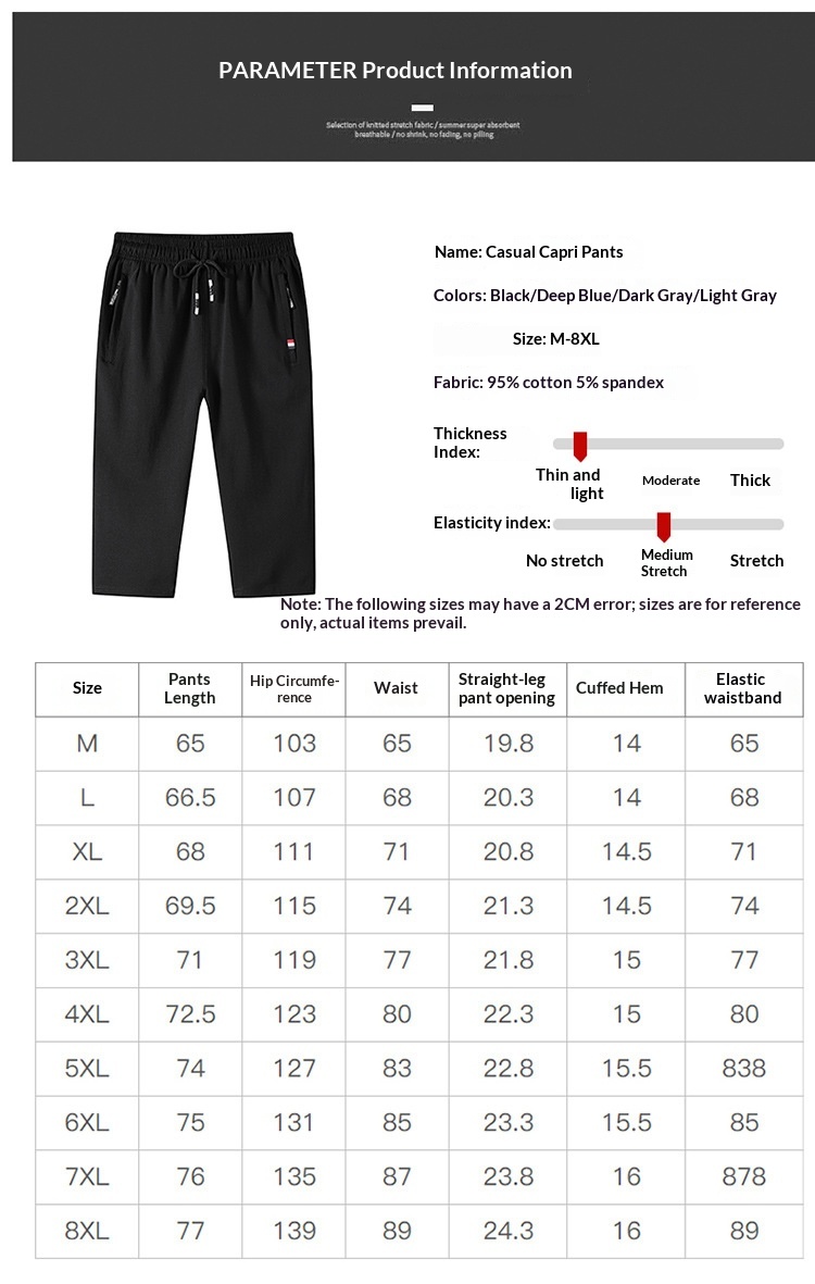 Pantaloni Capri da uomo in cotone larghi, estivi, taglie forti, casual, da corsa, fitness, sportivi_voghion.com