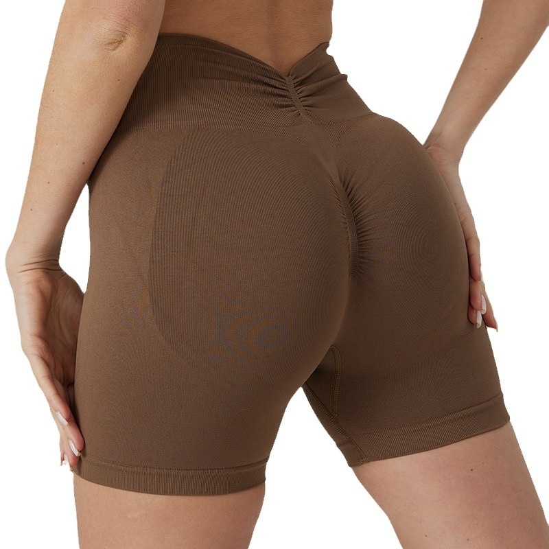 Pantalon de sport respirant et respirant pour femme, séchage rapide, idéal pour le cyclisme et le yoga. Short trois-quarts effet fesses de pêche._voghion.com