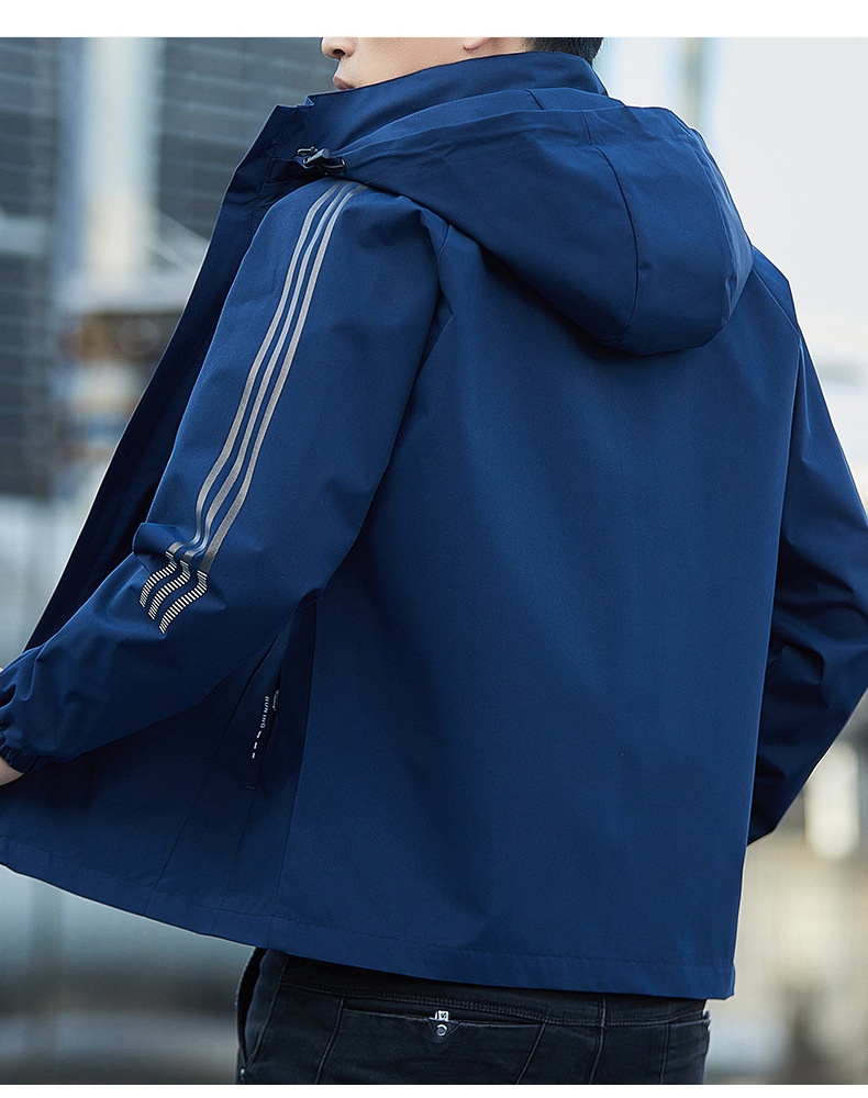 Giacca da ragazzo Primavera Autunno 2024 Nuovo stile Trendy Brand Giacca a vento da uomo alla moda casual con cappuccio Abbigliamento da lavoro_voghion.com