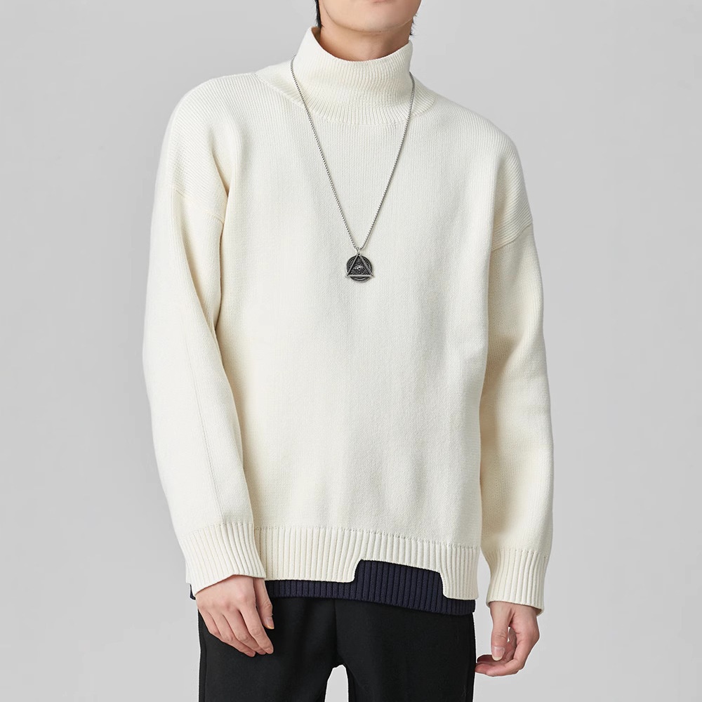 boy Boy Boy Boy Japanese Style Pullover Half Sweater For Men Winter Thickened Warm American Loose Fit Inner Layer Turtleneck Base Shirt_voghion.com