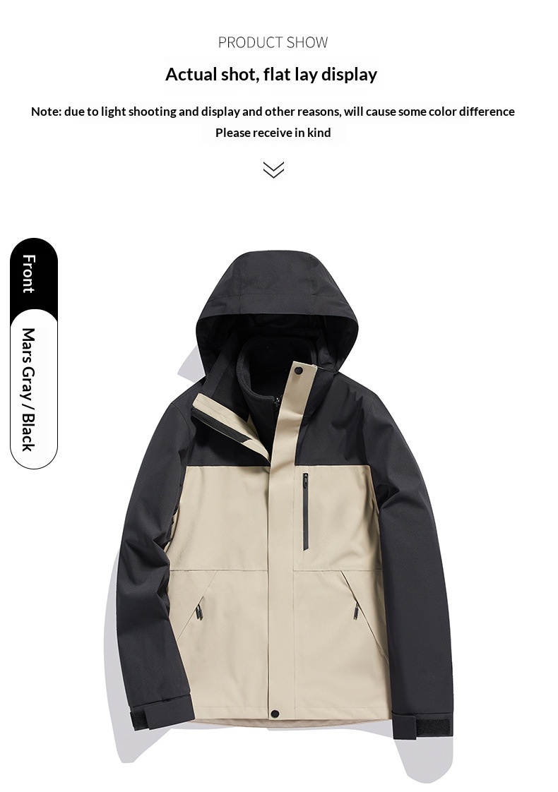 boy Boy 3-in-1 Jacket For Men And Women Winter Two-Piece Set Detachable Windproof Waterproof Warm Thickened Ski Workwear_voghion.com