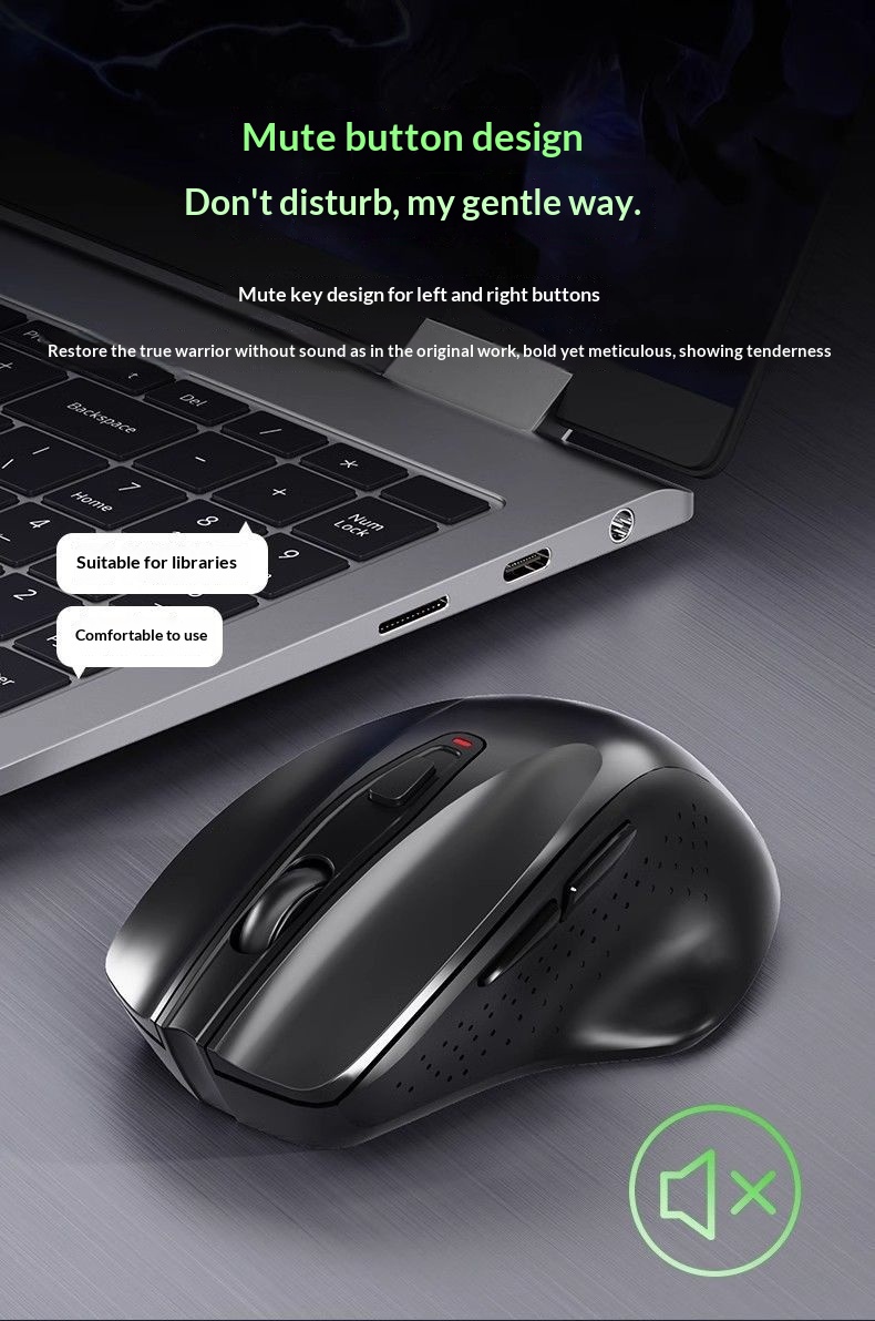 Digitex Digitex Wireless Bluetooth Silent Rechargeable Internet Cafe Gaming Office Desktop Laptop Universal Mouse For Men_voghion.com