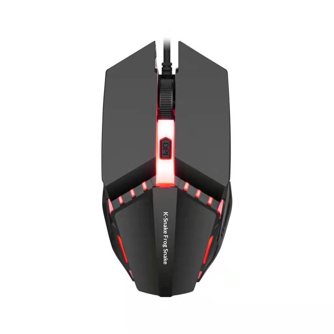 Souris de jeu filaire USB Digitex Viper Q7 pour ordinateur portable, e-sport, mécanique, lumineuse et sans bordures_voghion.com