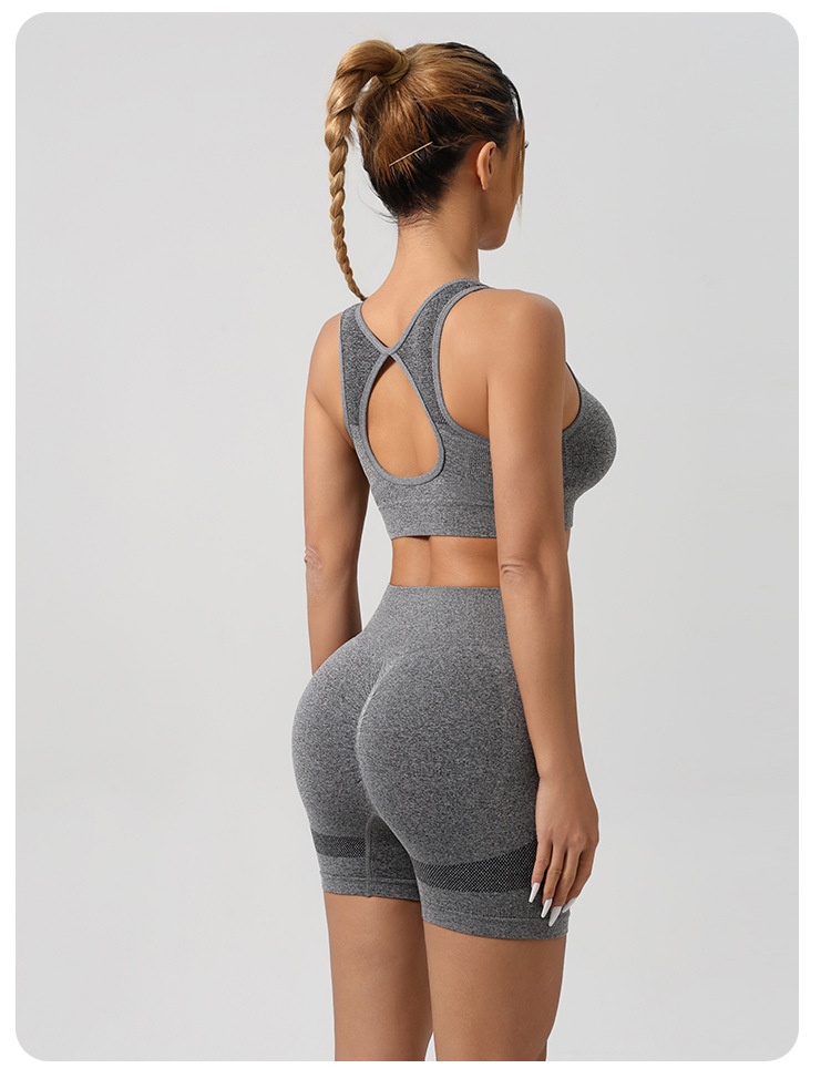 ChicShe Strickoutfit-Set im europäischen und amerikanischen Stil, Großhandel, Sportweste, Unterwäsche, High Waist, lange Hose, Pfirsichfarben, Fitness_voghion.com