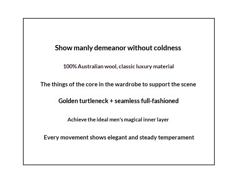 boy Seamless! Autumn Winter Half Turtleneck 100% Wool Men's First-Line Ready-to-Wear Versatile Sweater Knitted Base Shirt_voghion.com