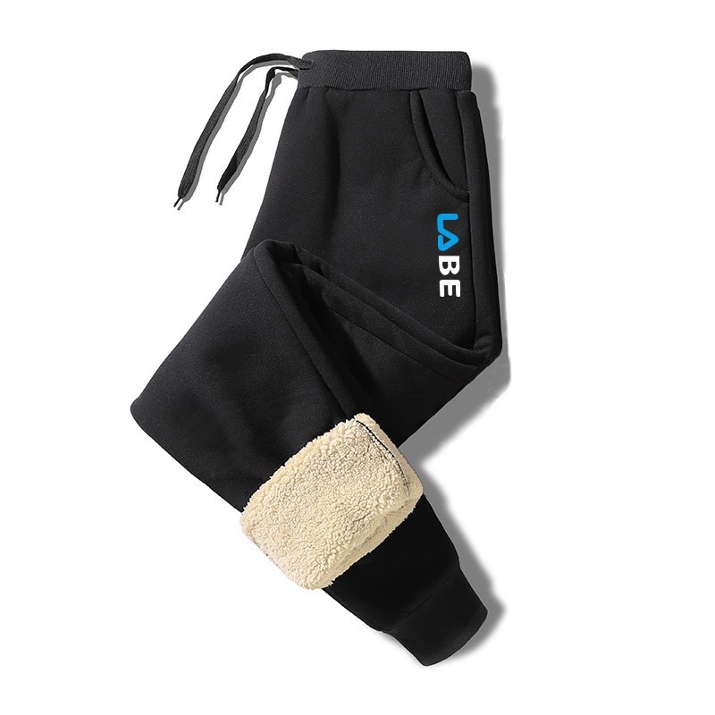 Pantaloni sportivi lunghi casual larghi in lana di agnello da uomo, invernali, tinta unita, taglie forti, primavera, autunno, caldi_voghion.com