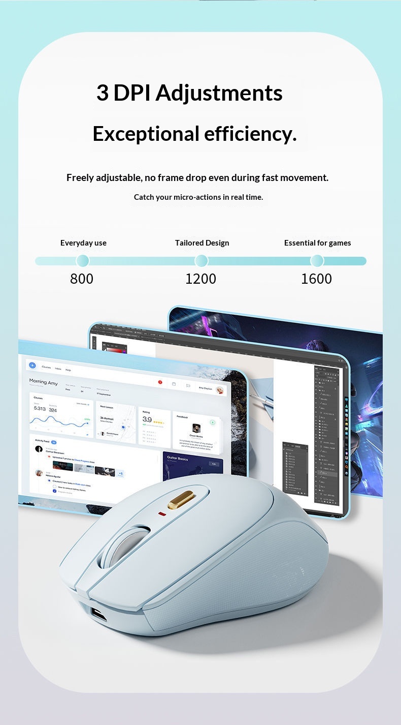 Souris Bluetooth sans fil Digitex compatible Lenovo, silencieuse, rechargeable, compacte et idéale pour le bureau (tablette, ordinateur portable, etc.)._voghion.com