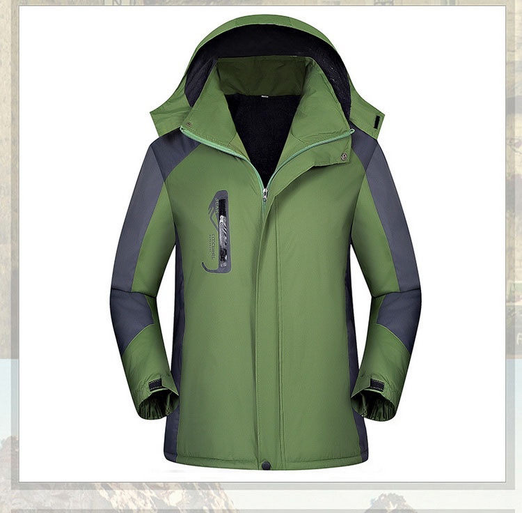 Wasserdichte Jungenjacke mit Fleecefutter, dick gefüttert, bedruckt, ideal für Winter-Fabrikuniformen, aus Baumwolle, Softshell-Material_voghion.com