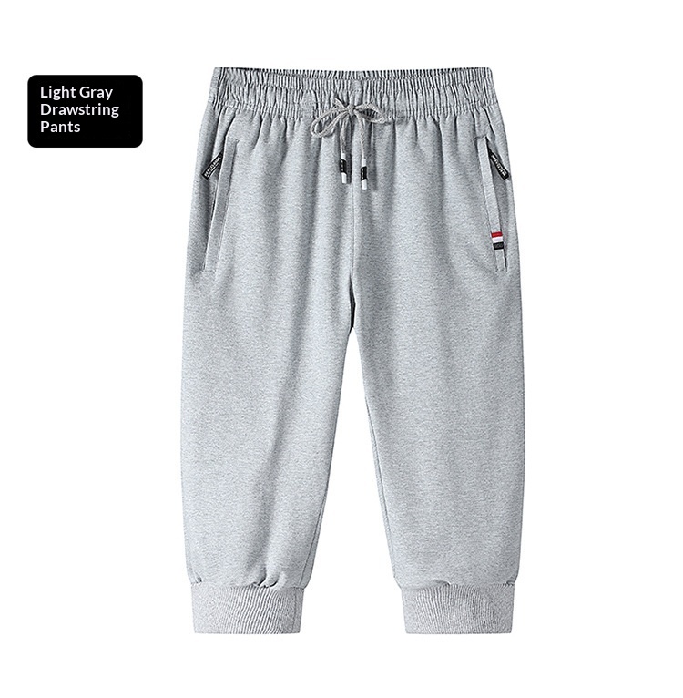 Pantaloni Capri da uomo in cotone larghi, estivi, taglie forti, casual, da corsa, fitness, sportivi_voghion.com