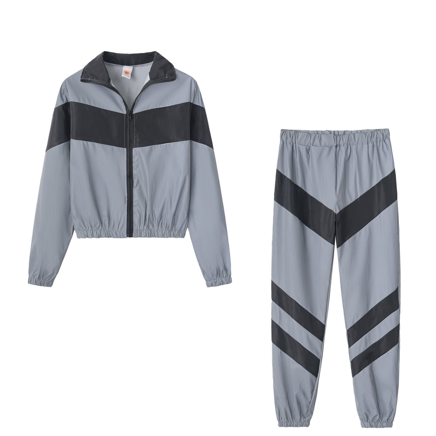 ChicShe Vêtements d'automne-hiver transfrontaliers européens et américains pour femmes, grandes tailles, patchwork ample et réfléchissant_voghion.com