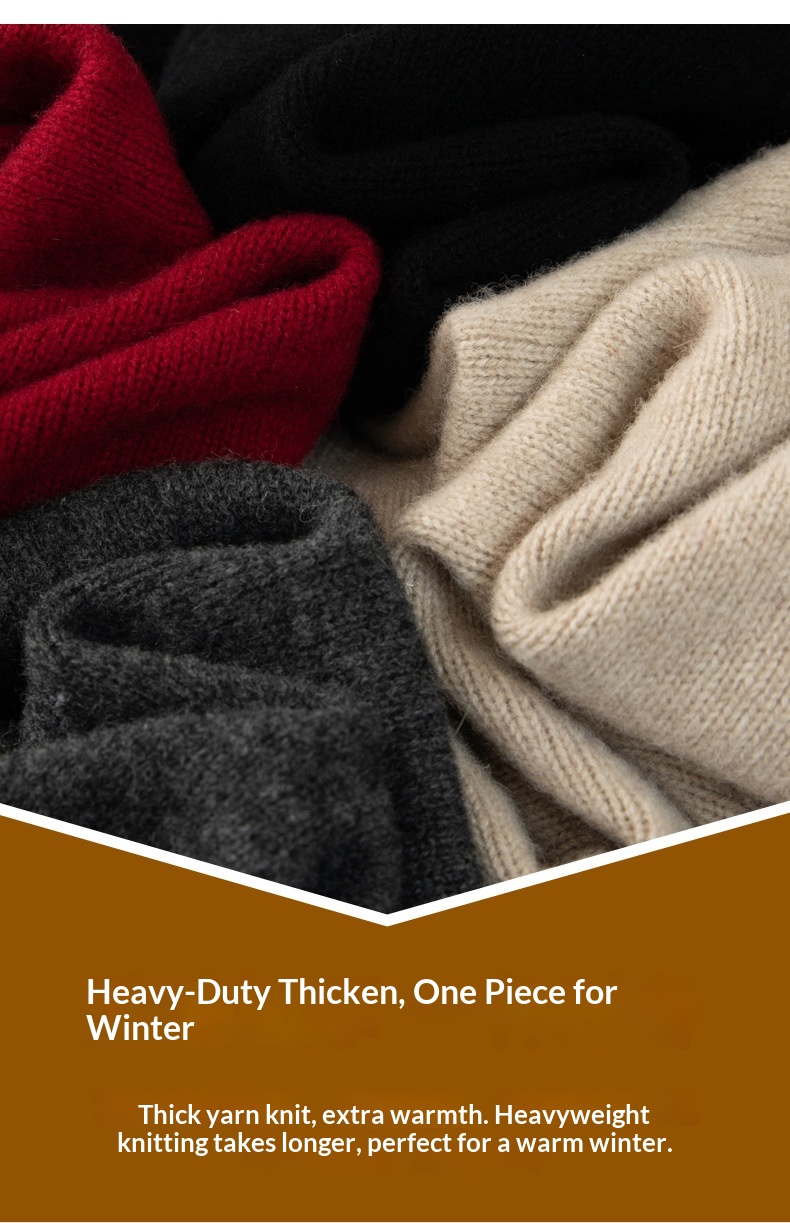 ragazzo Ragazzo Ragazzo Ragazzo Autunno Inverno Mezza Cerniera Collo Ribaltabile Maglione da Uomo Nuovo Pura Lana Ispessito Caldo Largo Casual Versatile Base Lavorata a Maglia_voghion.com