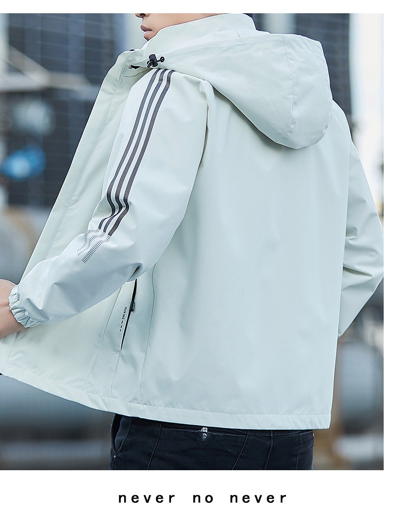 Giacca da ragazzo Primavera Autunno 2024 Nuovo stile Trendy Brand Giacca a vento da uomo alla moda casual con cappuccio Abbigliamento da lavoro_voghion.com