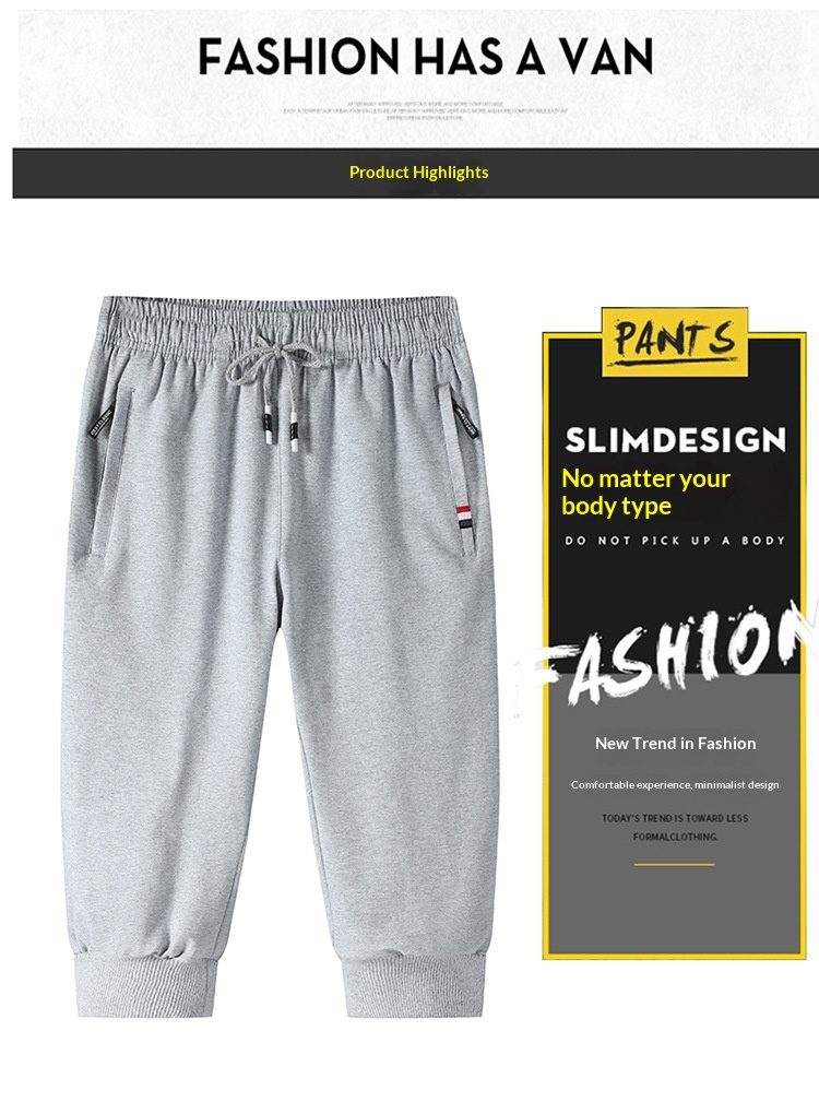 Pantaloni Capri da uomo in cotone larghi, estivi, taglie forti, casual, da corsa, fitness, sportivi_voghion.com