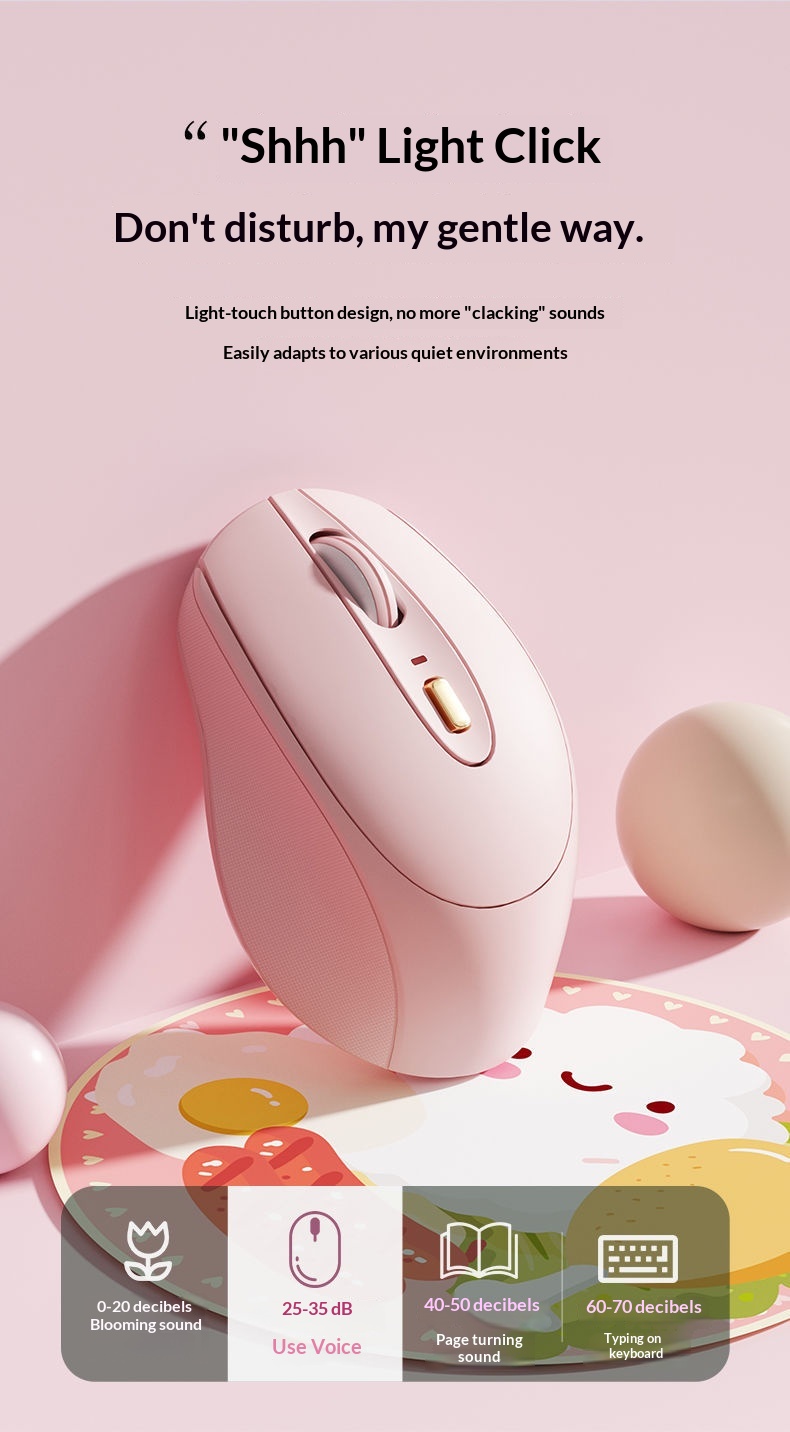 Souris Bluetooth sans fil Digitex compatible Lenovo, silencieuse, rechargeable, compacte et idéale pour le bureau (tablette, ordinateur portable, etc.)._voghion.com