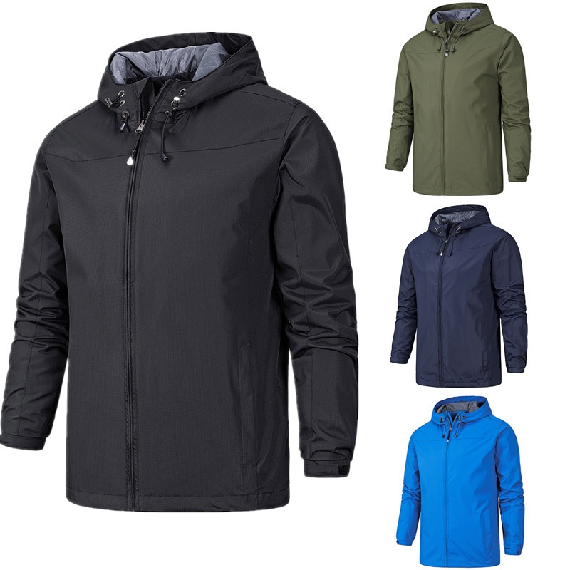 Veste homme/femme coupe-vent imperméable quatre saisons pour la randonnée, printemps/automne, une seule couche_voghion.com
