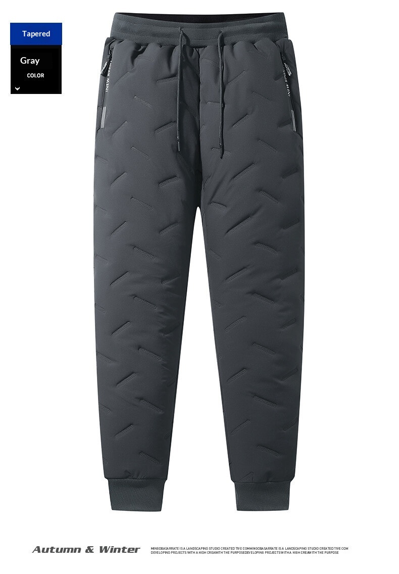 Winterhose für Jungen, Fleecegefüttert, Krepp, gerades Bein, dicke Baumwolle, Sport- und Freizeithose in Übergröße_voghion.com