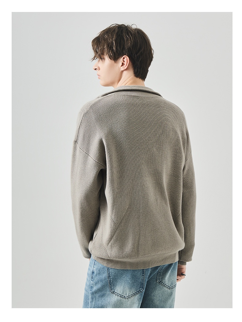 Boy Boy Boy Boy APO Clothing|Coss-Bode Half-Zip Rollkragenpullover für Herren, Herbst/Winter, Old Money Style, locker, lässig, langärmelig_voghion.com