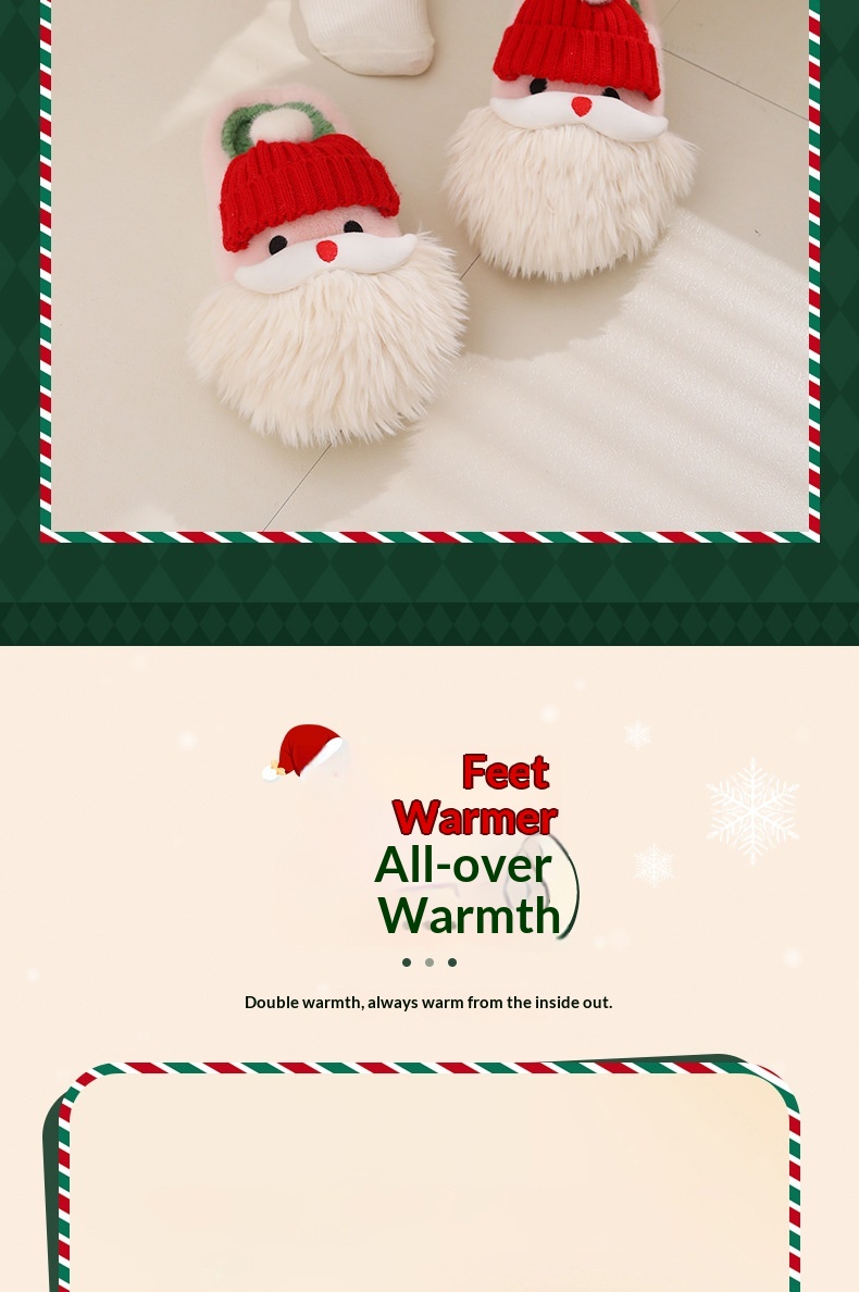 Zees graziose pantofole natalizie in cotone da donna, nuovo stile 2025, comode con una morbida imbottitura, adatte per l'autunno_voghion.com