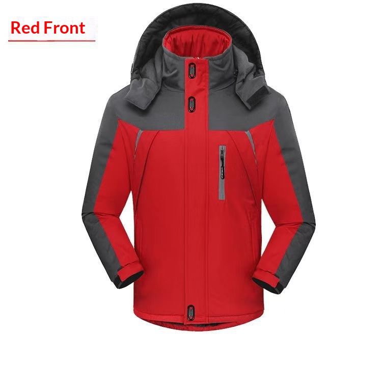 Wasserdichte Jungenjacke mit Fleecefutter, dick gefüttert, bedruckt, ideal für Winter-Fabrikuniformen, aus Baumwolle, Softshell-Material_voghion.com